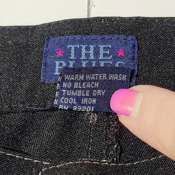 NWOT The Blues Black Jeans with Silver Stitch and a bit of Flare (14) - Picture 7 of 9